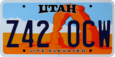 UT license plate Z420CW