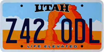 UT license plate Z420DL