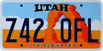 UT license plate Z420FL