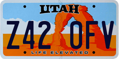 UT license plate Z420FV