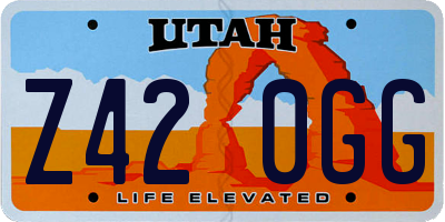 UT license plate Z420GG