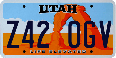 UT license plate Z420GV