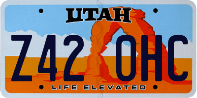 UT license plate Z420HC