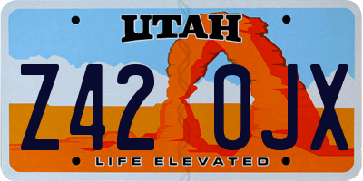 UT license plate Z420JX