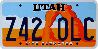 UT license plate Z420LC