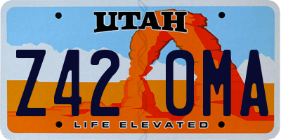 UT license plate Z420MA