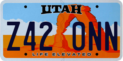 UT license plate Z420NN