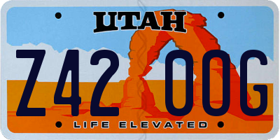UT license plate Z420OG