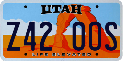 UT license plate Z420OS