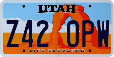 UT license plate Z420PW