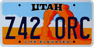 UT license plate Z420RC
