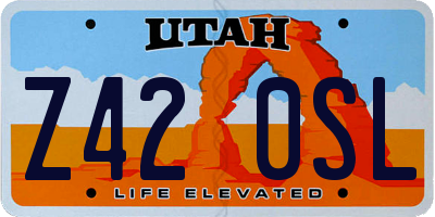 UT license plate Z420SL