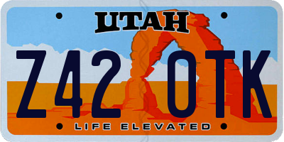 UT license plate Z420TK