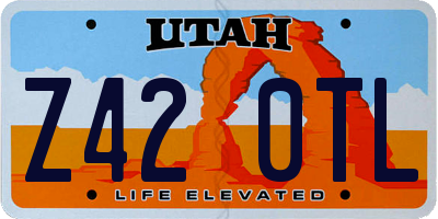 UT license plate Z420TL