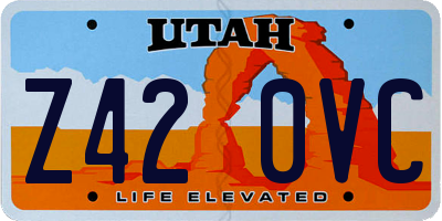 UT license plate Z420VC