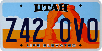 UT license plate Z420VO