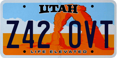 UT license plate Z420VT