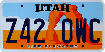 UT license plate Z420WC