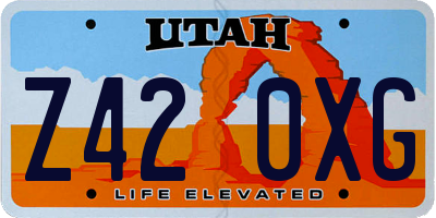 UT license plate Z420XG