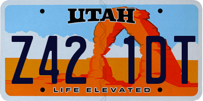 UT license plate Z421DT