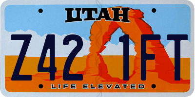 UT license plate Z421FT