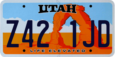 UT license plate Z421JD
