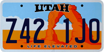 UT license plate Z421JO