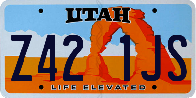 UT license plate Z421JS