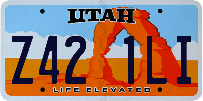 UT license plate Z421LI