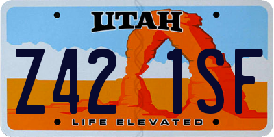 UT license plate Z421SF