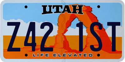 UT license plate Z421ST