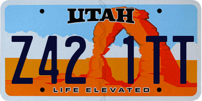 UT license plate Z421TT