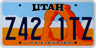 UT license plate Z421TZ