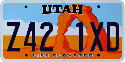 UT license plate Z421XD