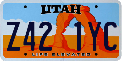 UT license plate Z421YC
