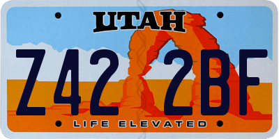 UT license plate Z422BF