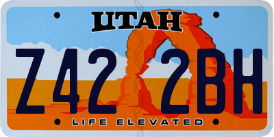 UT license plate Z422BH