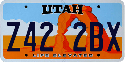 UT license plate Z422BX