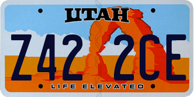 UT license plate Z422CE
