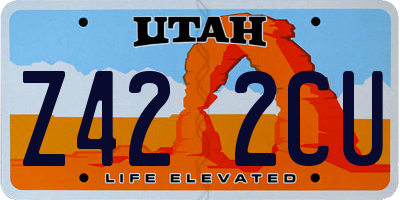 UT license plate Z422CU