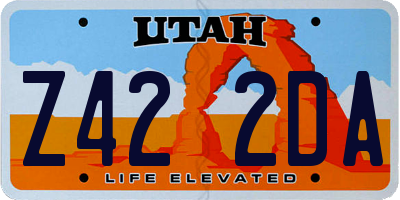 UT license plate Z422DA
