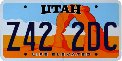 UT license plate Z422DC