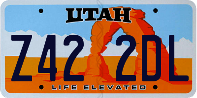 UT license plate Z422DL