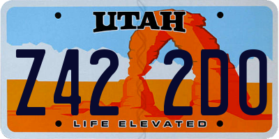 UT license plate Z422DO