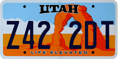UT license plate Z422DT