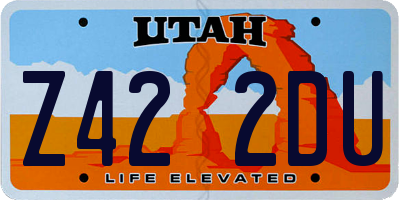 UT license plate Z422DU