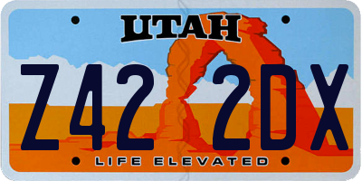 UT license plate Z422DX