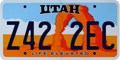 UT license plate Z422EC