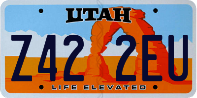 UT license plate Z422EU