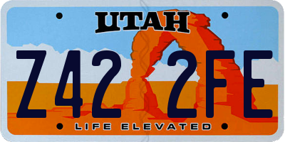 UT license plate Z422FE